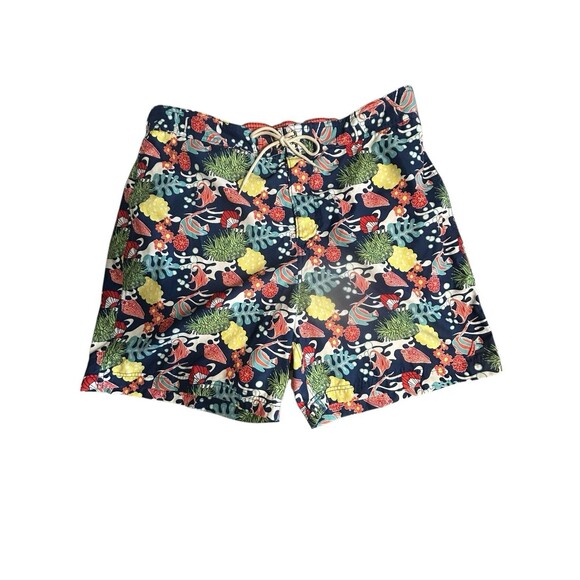 Nautica Mens XL  Colorful Hawaiian Sea Creatures Tie Waist Swimming Trunks - Picture 1 of 7